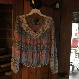 Living Doll Multicolor Lace Blouse